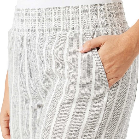 Black NWT Ladies'‎ Linen Blend Short Briggs - Picture 3 of 6